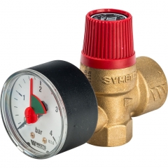 Предохранительный клапан с манометром Watts SVM 3 бар 1/2"x3/4" для отопления